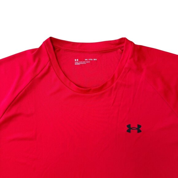 Under Armour Performance Tshirt Mens 3XL Loose Fit Gym Training Running Red - Picture 2 of 6